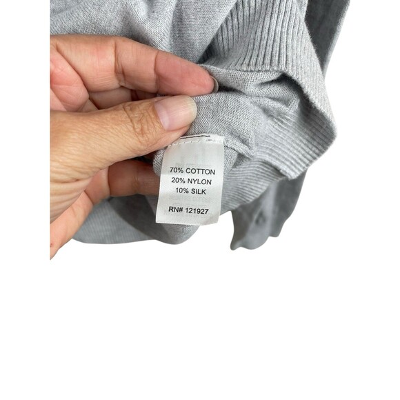 Johnnie O‎ Sweater Mens Large Gray 1/4 Zip Pullover Cotton/Silk Athletic’s MLB - Picture 8 of 11